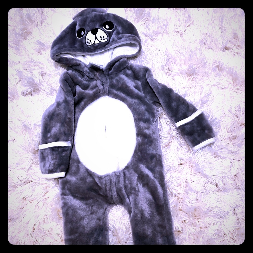 Baby dog fussy winter bodysuit romper jumpsuit